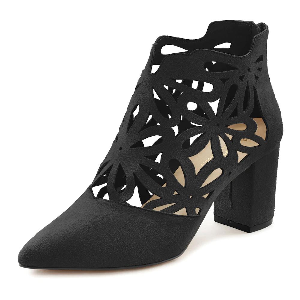 LASCANA High-Heel-Stiefelette mit femininer Spitze und Blockabsatz Ankle Boot Stiefel Rabatt