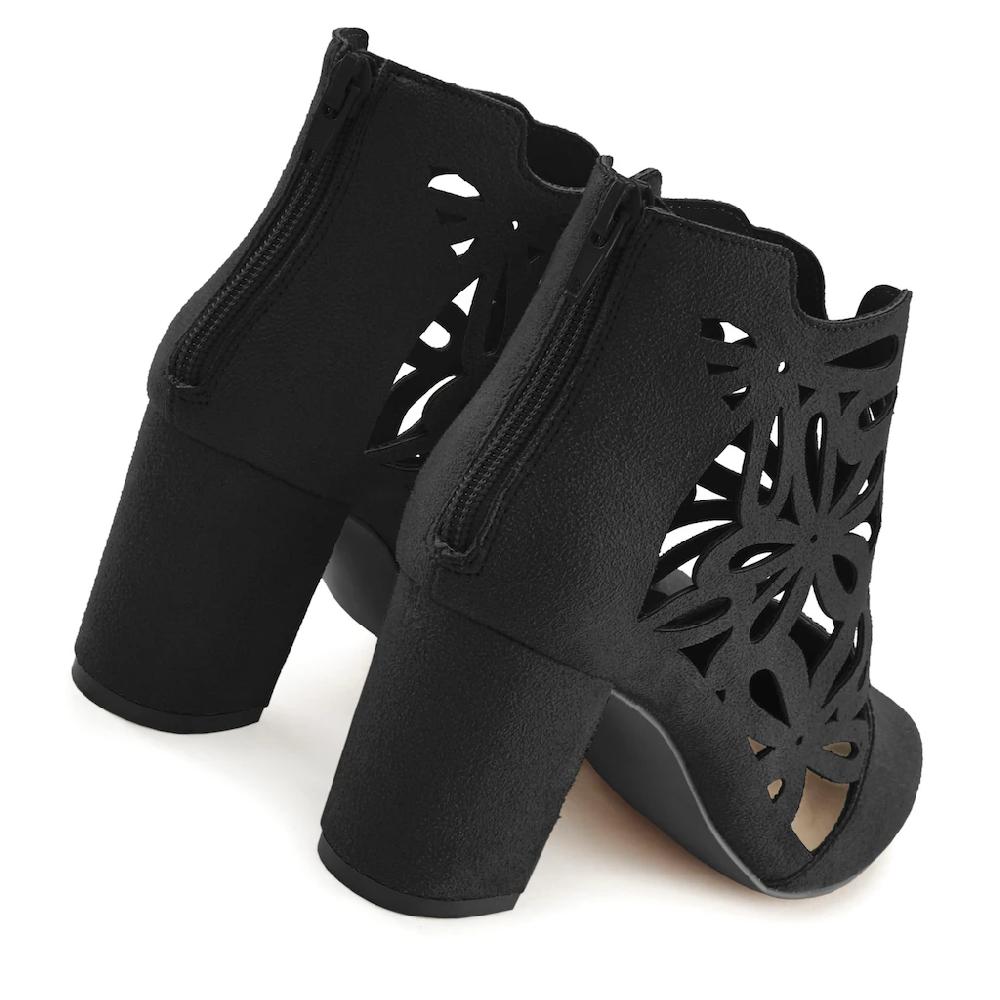 LASCANA High-Heel-Stiefelette mit femininer Spitze und Blockabsatz Ankle Boot Stiefel Rabatt