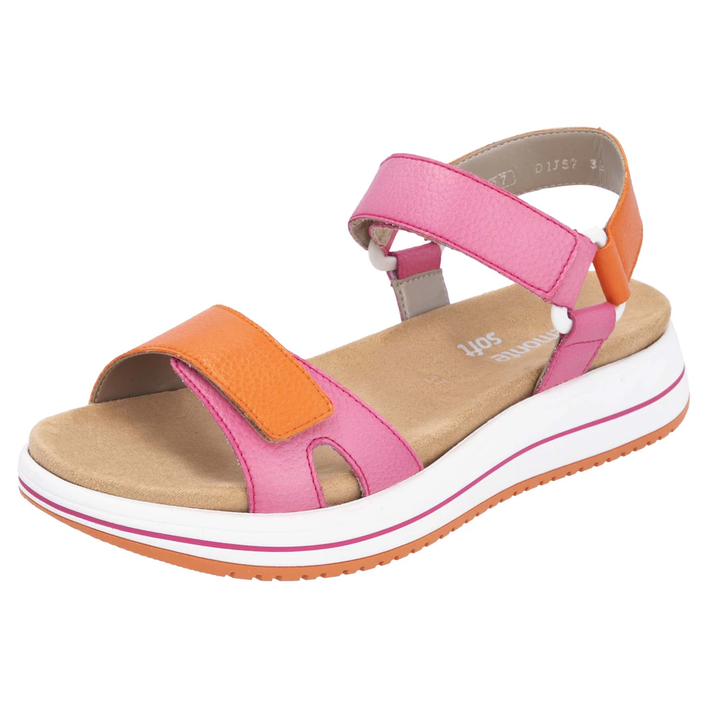 Remonte Riemchensandale »Elisabeth Hurley-Collection« Keilabsatz Klettschuh Sandalette mit Plateausohle bestellen Günstig kaufen