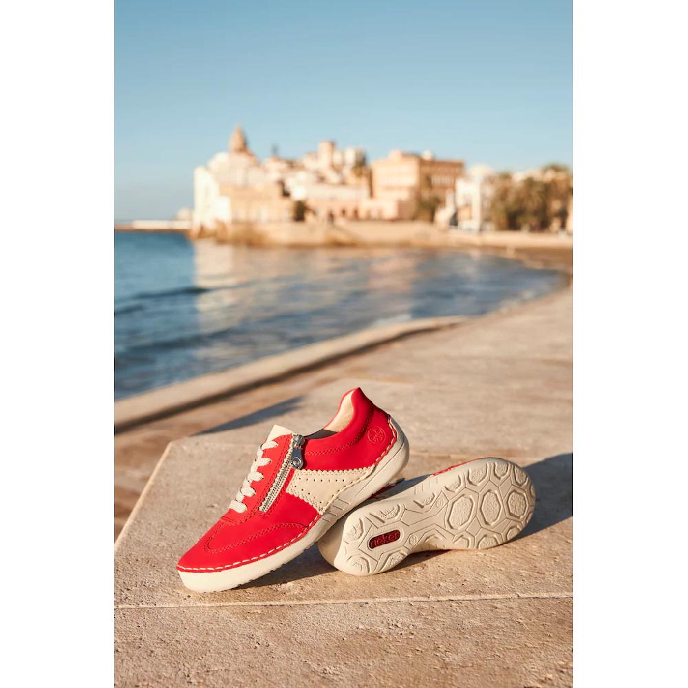 Rieker Sneaker Halbschuh Freizeitschuh Schnürschuh mit Reißverschluss online bestellen Exklusivangebot