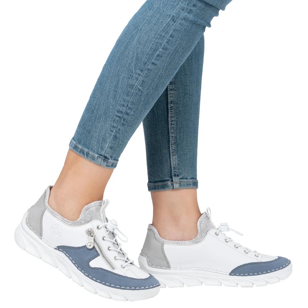 Rieker Slip-On Sneaker Slipper Freizeitschuh mit kontrastfarbenen Besätzen online kaufen Top Angebot