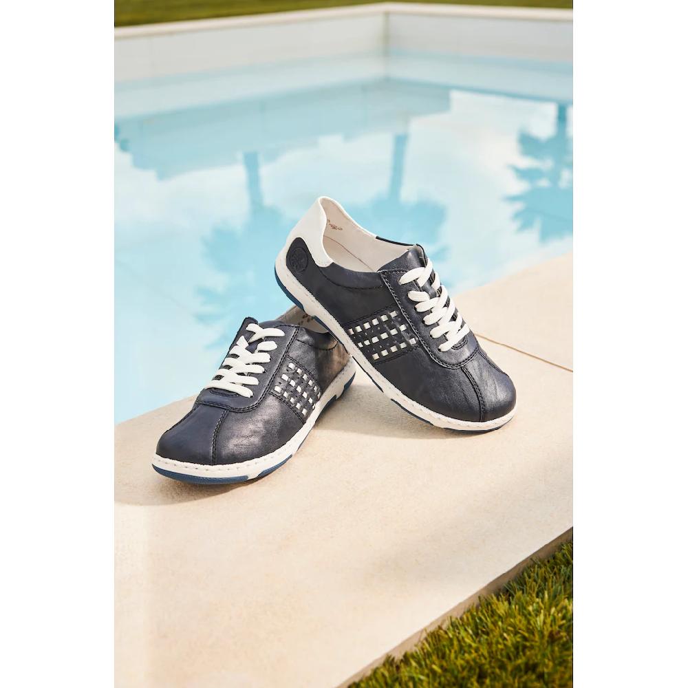 Rieker Sneaker Halbschuh Freizeitschuh Schnürschuh mit gepolstertem Schaftrand kaufen Tägliche Deals