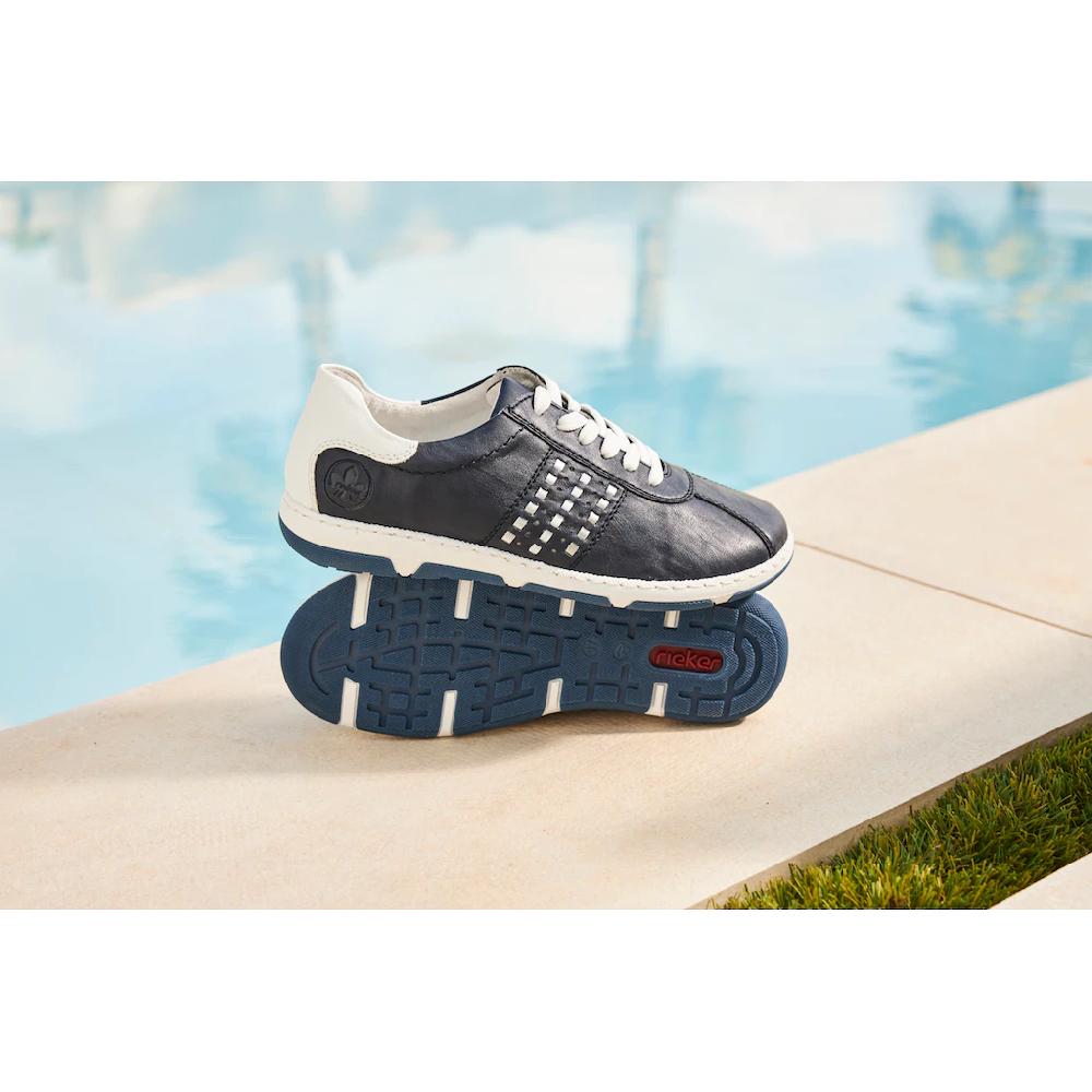 Rieker Sneaker Halbschuh Freizeitschuh Schnürschuh mit gepolstertem Schaftrand kaufen Tägliche Deals