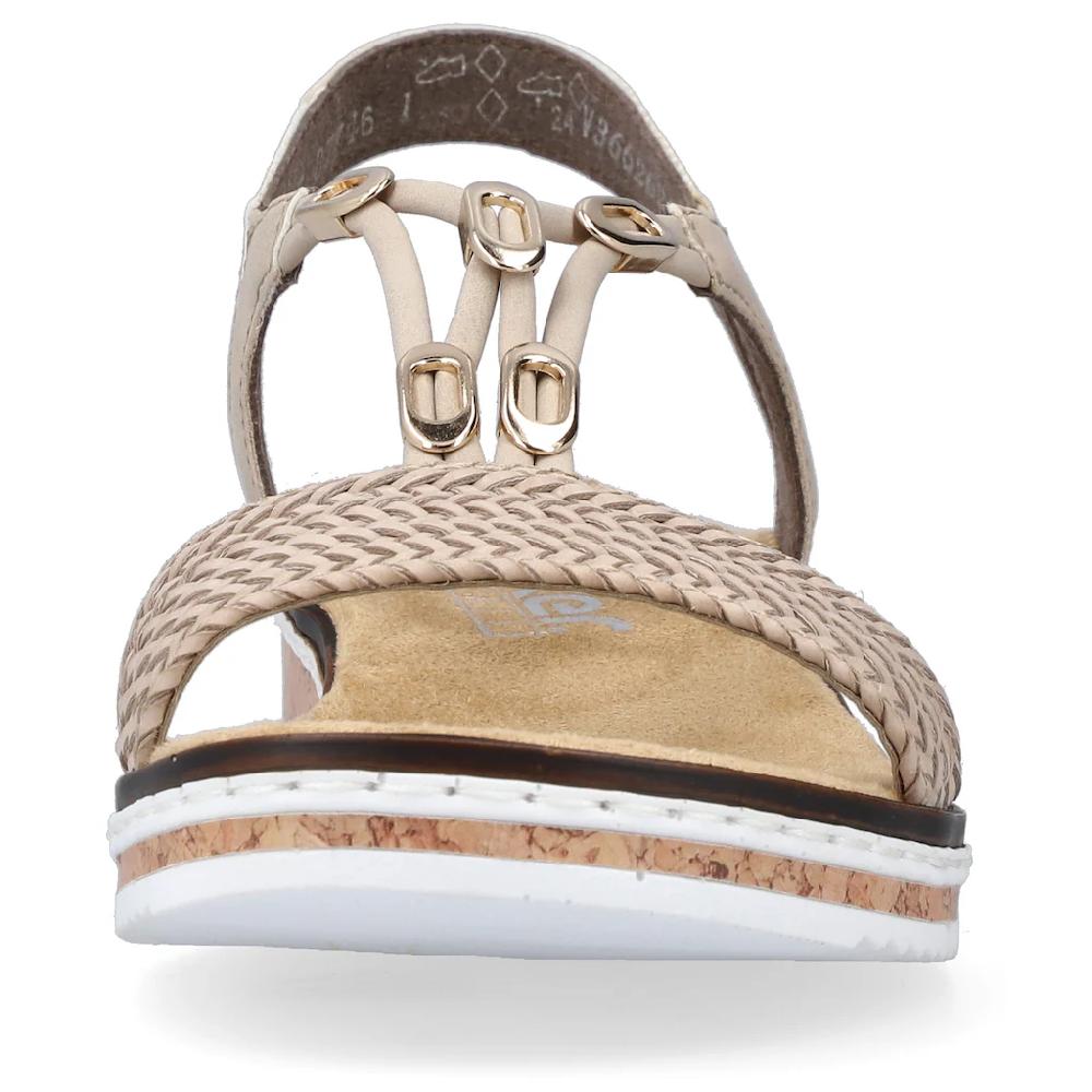 Rieker Sandale Sommerschuh Sandalette Keilabsatz in geflochtenem Look online kaufen VIP-Rabatte
