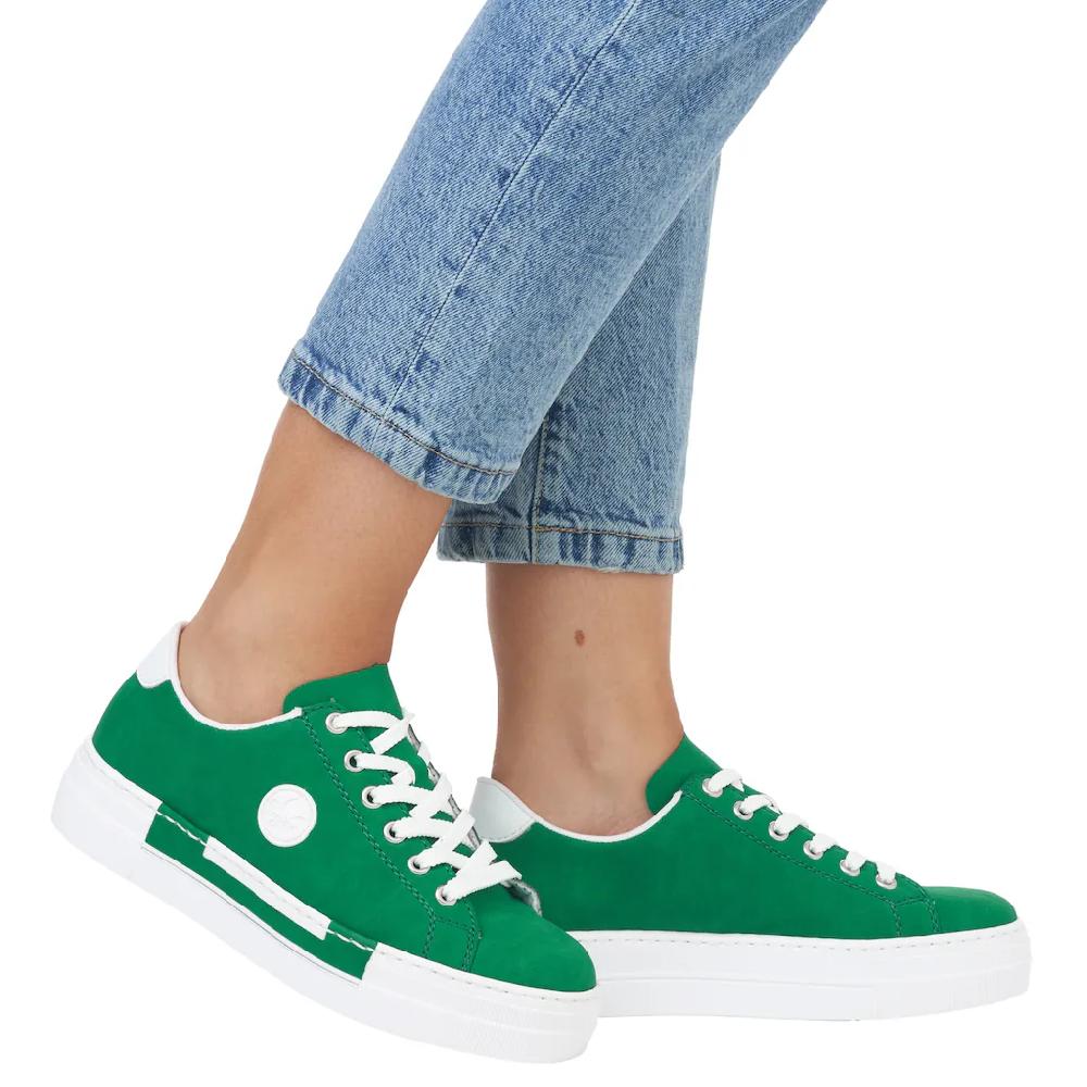 Rieker Sneaker Freizeitschuh Halbschuh Schnürschuh mit Plateausohle kaufen Tiefpreis