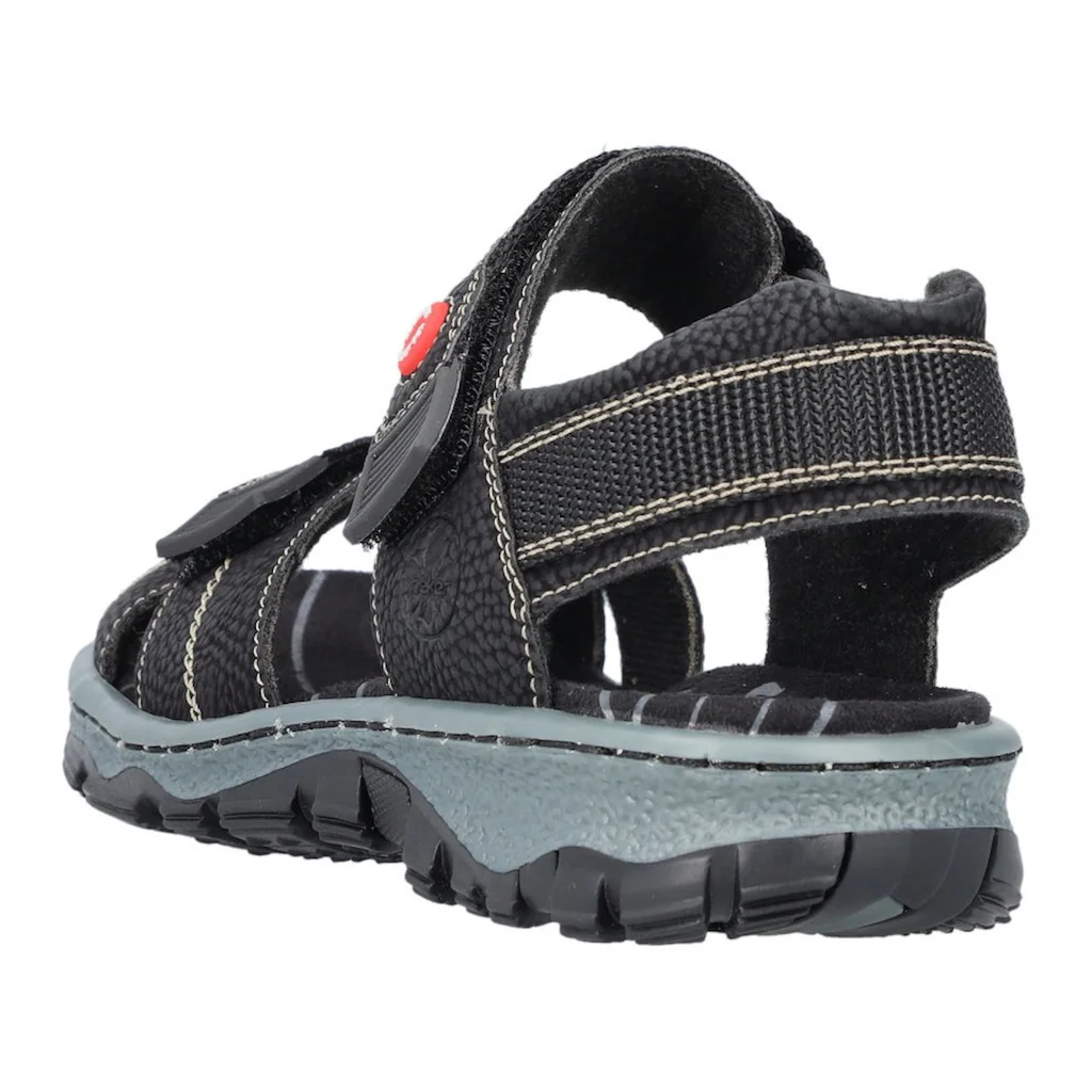 Rieker Sandale Sommerschuh Outdoorschuh Keilabsatz in Trekking-Optik auf Raten zollfrei