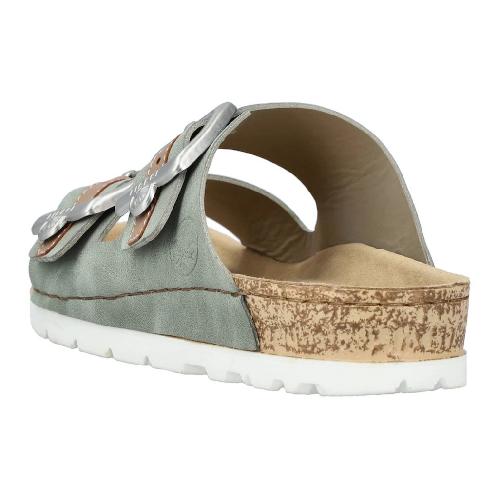 Rieker Pantolette Sommerschuh Schlappen mit verstellbaren Schnallen Weihnachtsangebot
