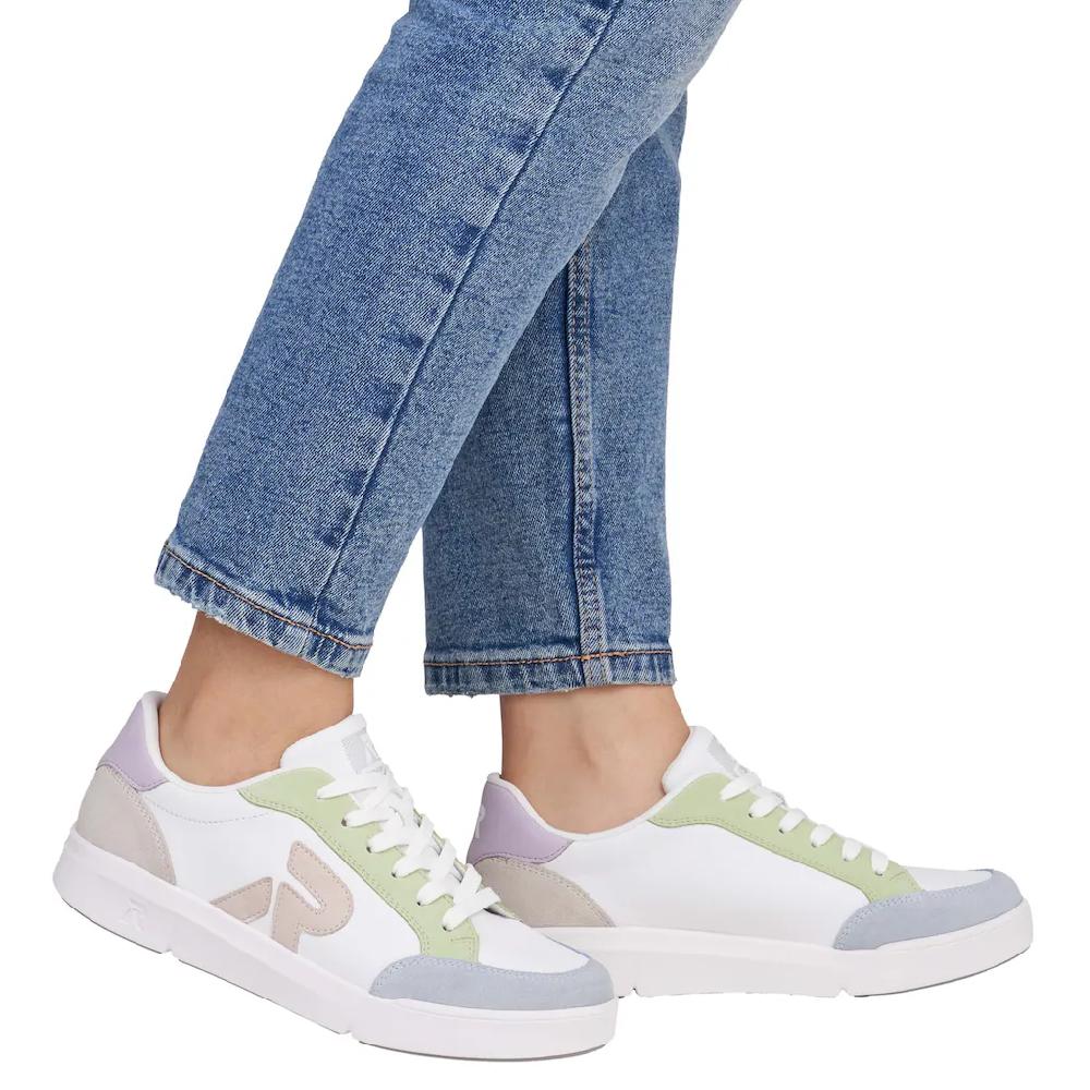 RIEKER Sport Plateausneaker Schnürschuh Halbschuh Freizeitschuh mit pastellfarbenen Akzenten online kaufen Zeitbegrenzte Promotion