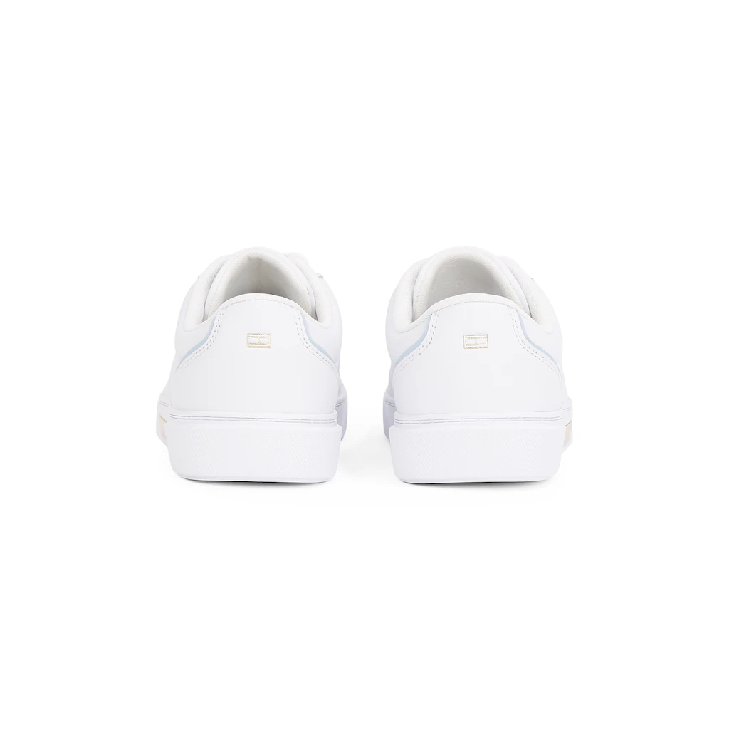 Tommy Hilfiger Plateausneaker »CHIC COURT SNEAKER« Freizeitschuh Halbschuh Schnürschuh goldfarbenes Schmuckelement ▷ für Sonderangebot der Fabrik