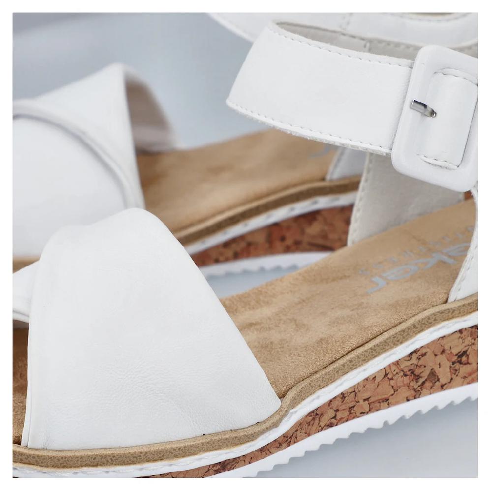 Rieker Sandalette Keilsandale Sommerschuh Urlaubsschuh mit Klettriemchen Clearance-Verkauf