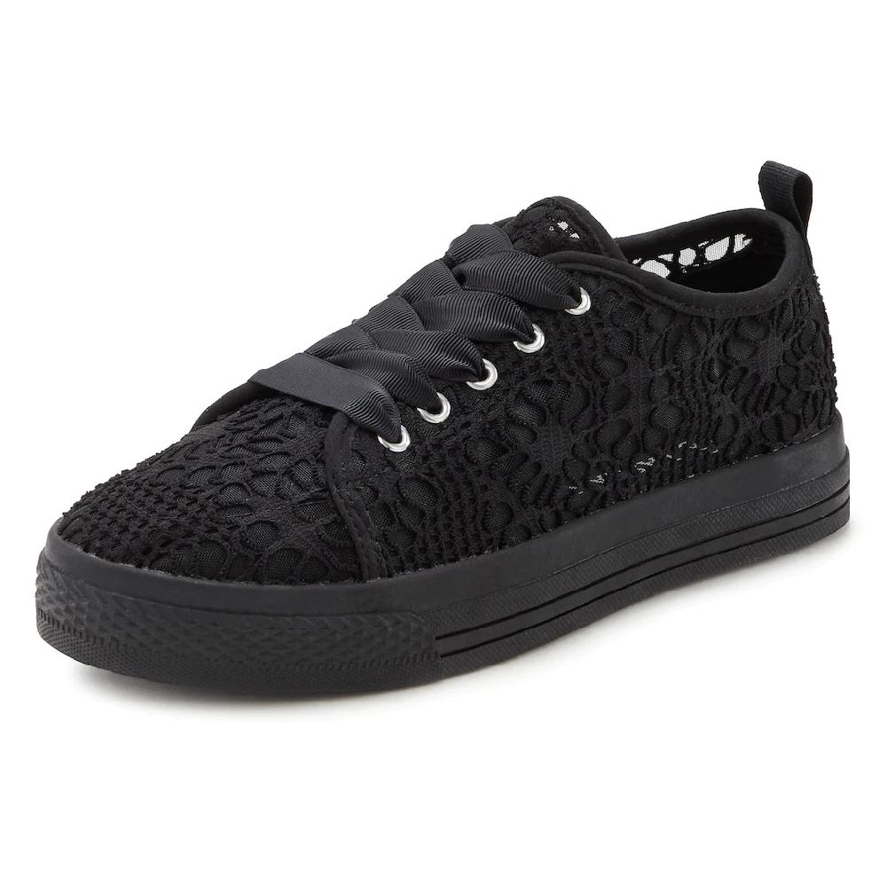LASCANA Sneaker mit leichter Plateausohle und Spitze Schnürhalbschuhe Freizeitschuhe 50% Rabatt für begrenzte Zeit