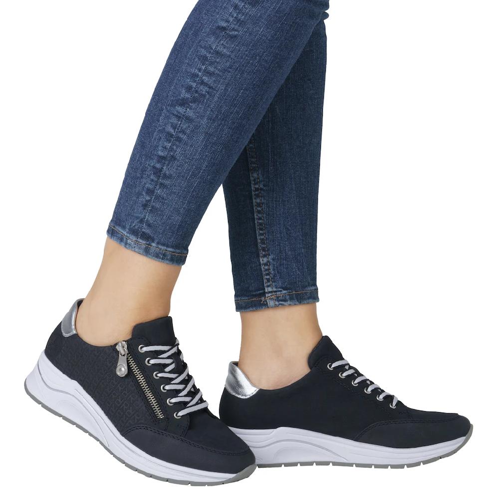 Rieker Keilsneaker Halbschuh Schnürschuh Freizeitschuh mit Lettern bedruckt kaufen Kostenloser Versand