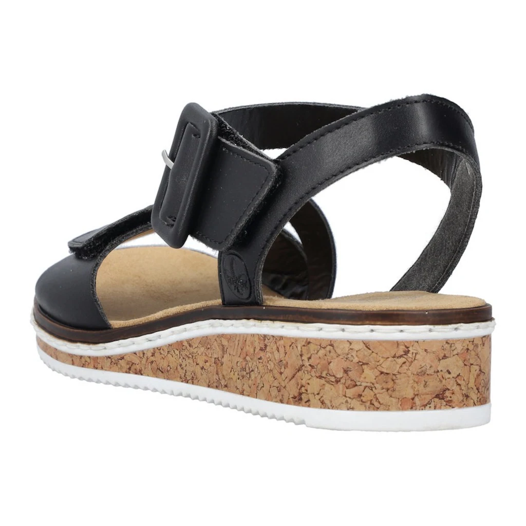 Rieker Riemchensandale Sommerschuh Sandalette Keilabsatz mit asymmetrischem Riemchen online bestellen Fabrik Onlineshop