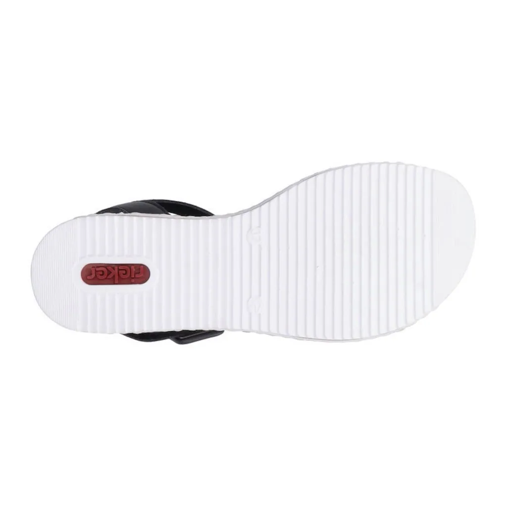 Rieker Riemchensandale Sommerschuh Sandalette Keilabsatz mit asymmetrischem Riemchen online bestellen Fabrik Onlineshop