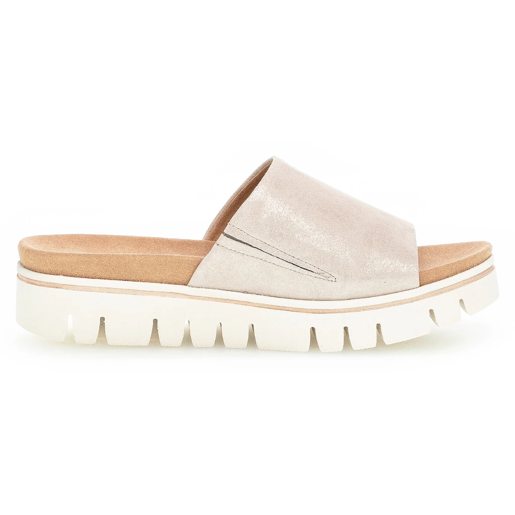 Gabor Pantolette Keilabsatz Sommerschuh Schlappen mit eingearbeitetem Gummizug online kaufen Bestseller