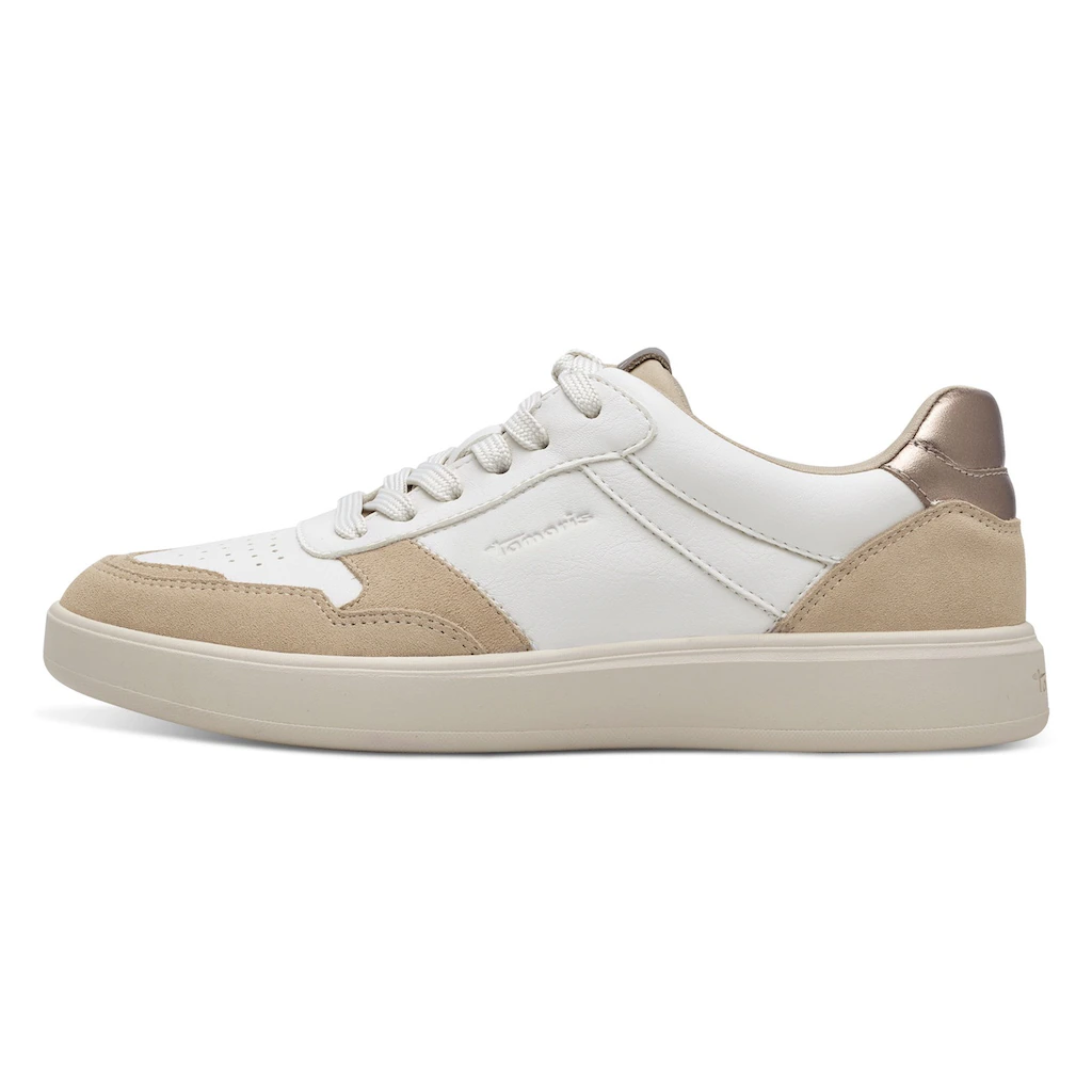 Tamaris Plateausneaker Freizeitschuh Halbschuh Schnürschuh mit Kontrastbesätzen kaufen Letzte 2 Tage
