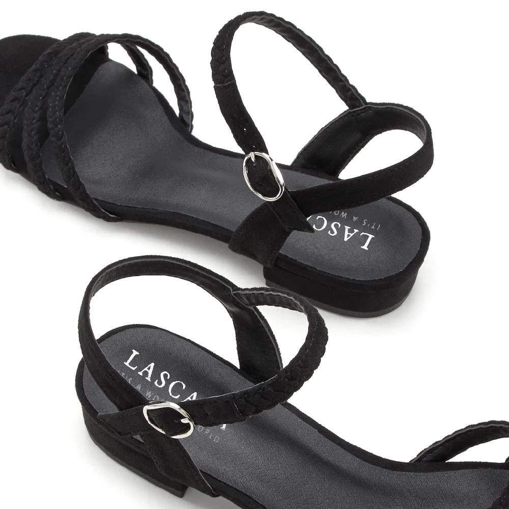LASCANA Sandale Sandalette Sommerschuh mit geflochtenen Riemchen VEGAN kaufen Sonderangebot der Fabrik