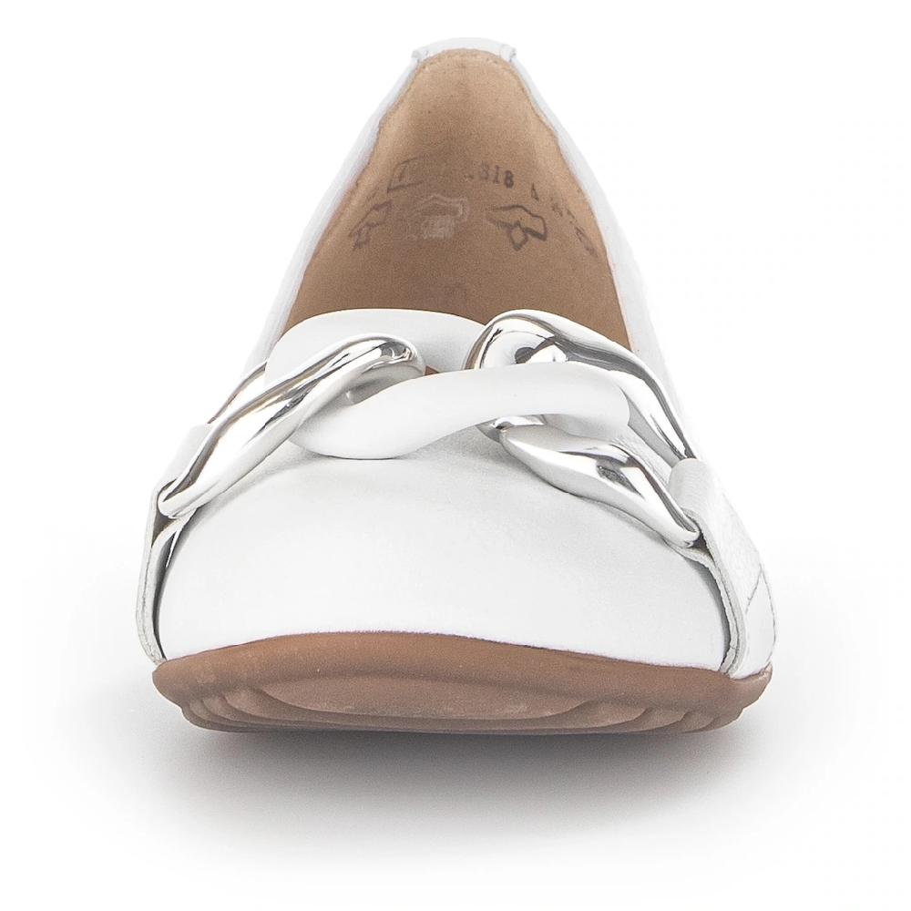 Gabor Ballerina »FLORENZ« Hochzeitsschuh Flache Schuhe Slipper mit eleganter Zierkette bestellen Vierteljährliche Förderung