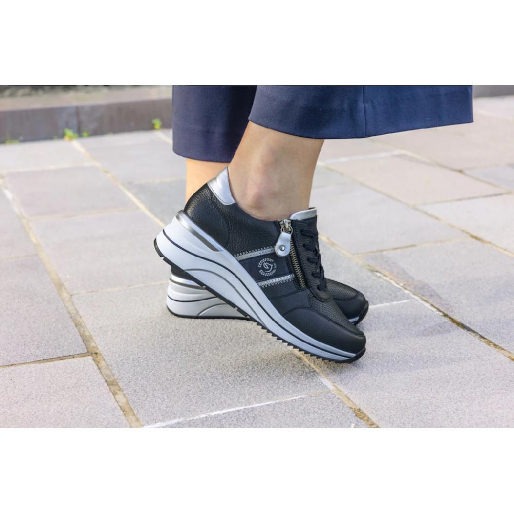Remonte Keilsneaker Freizeitschuh Halbschuh Schnürschuh mit Metallic-Kontrastbesätzen kaufen Fabrik Onlineshop