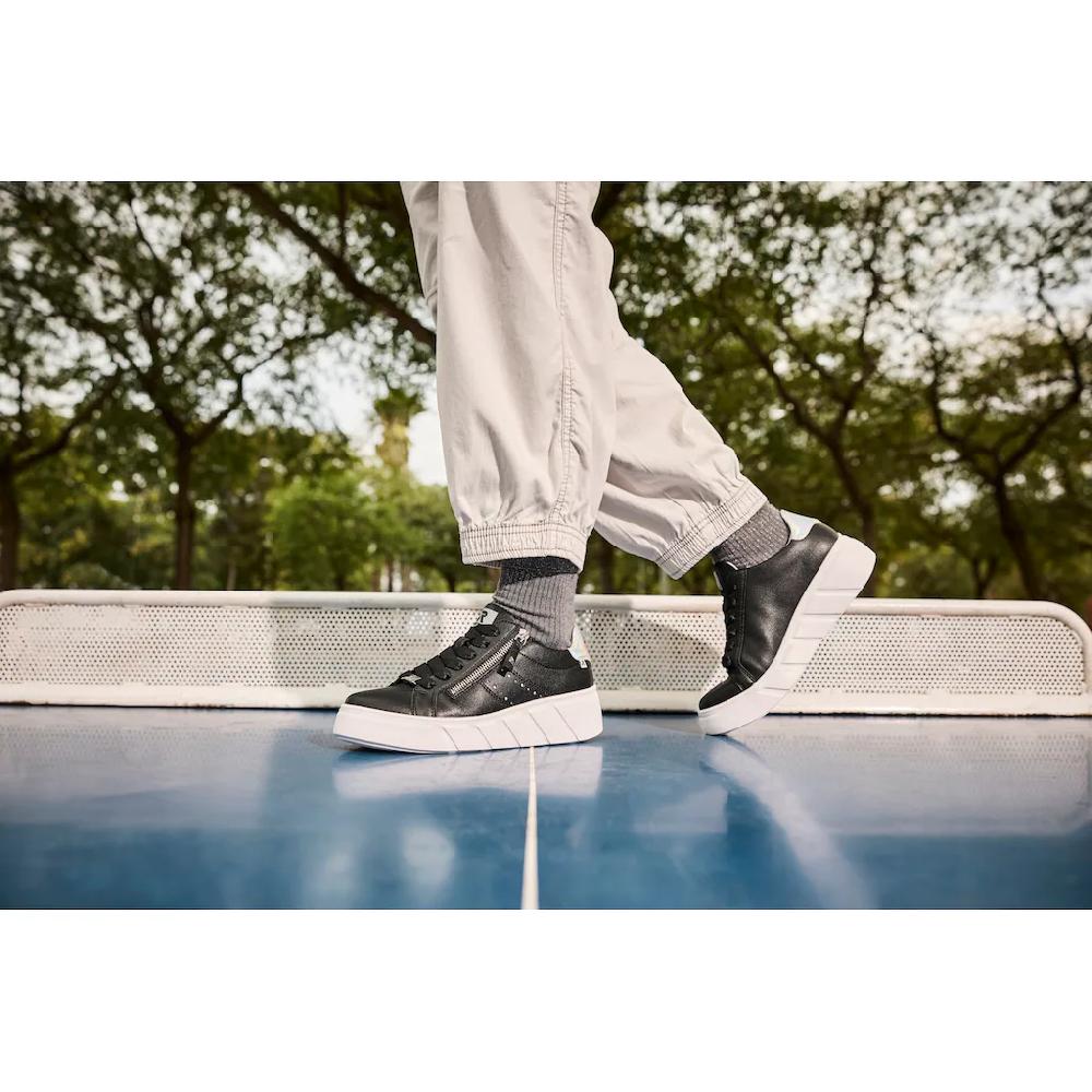 RIEKER Sport Plateausneaker Freizeitschuh Halbschuh Schnürschuh mit seitlicher Perforation kaufen Black Friday