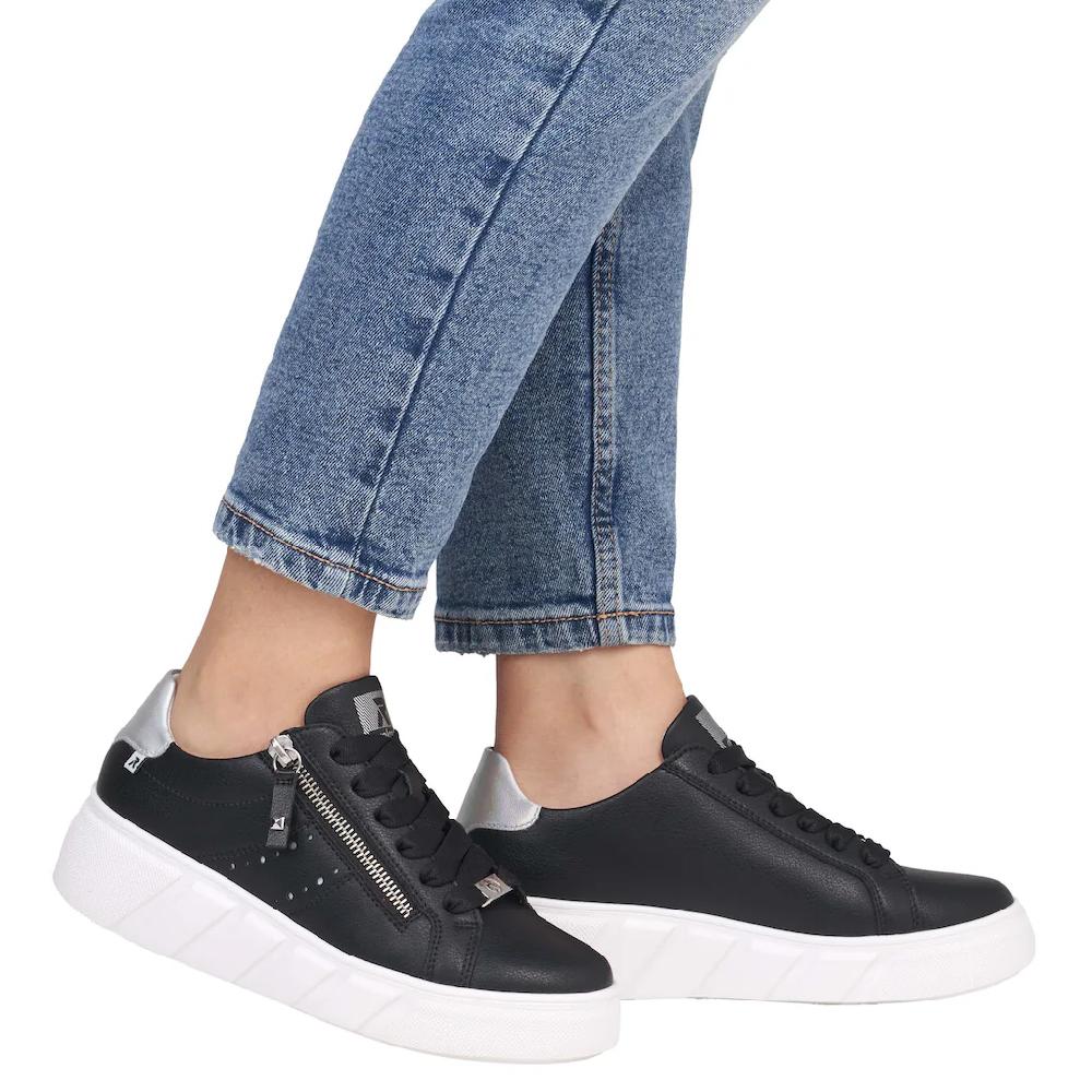 RIEKER Sport Plateausneaker Freizeitschuh Halbschuh Schnürschuh mit seitlicher Perforation kaufen Black Friday