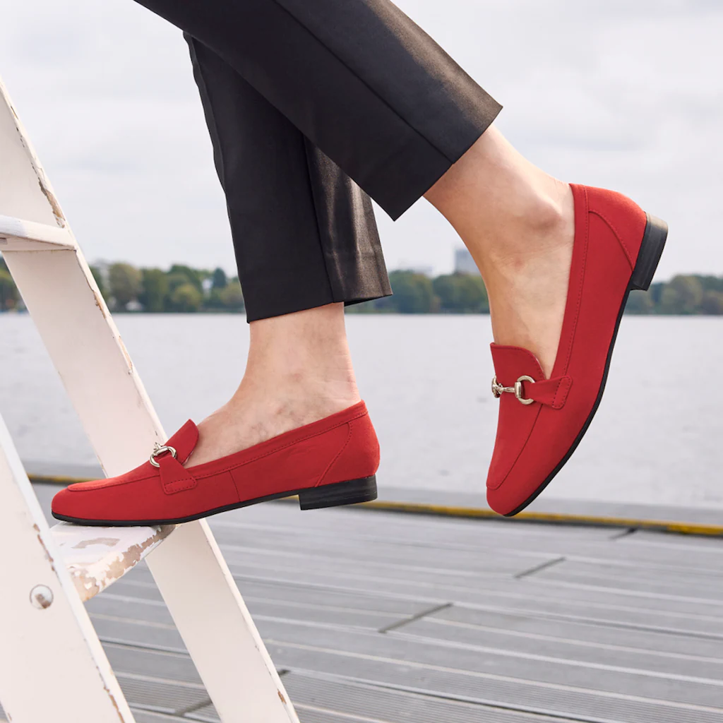 MARCO TOZZI Slipper Blockabsatz Loafer Businessschuh mit Schmuckspange ▷ für Cyber Monday