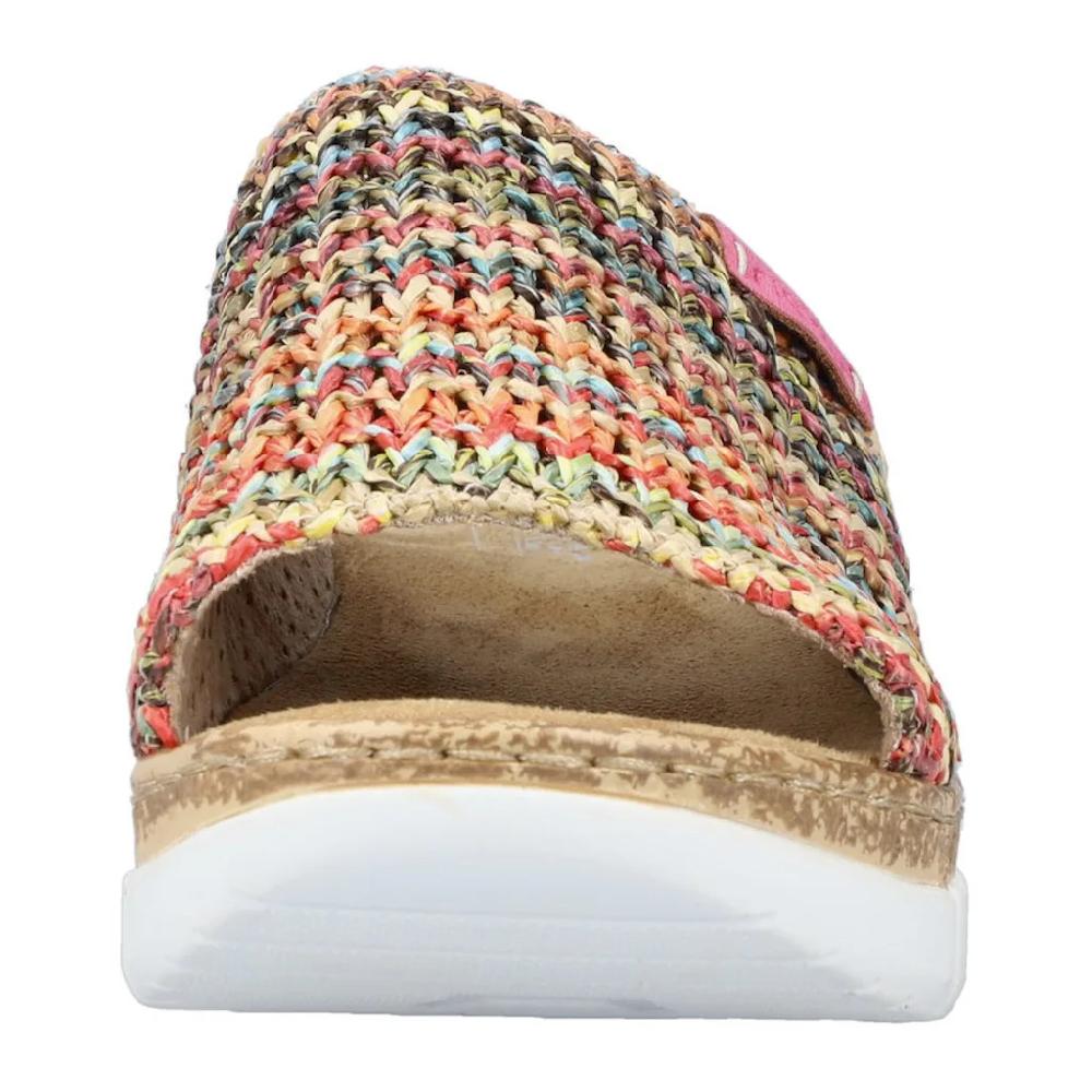 Rieker Pantolette Keilabsatz Sommerschuh Schlappen im Sommerlook online bestellen Räumungsverkauf