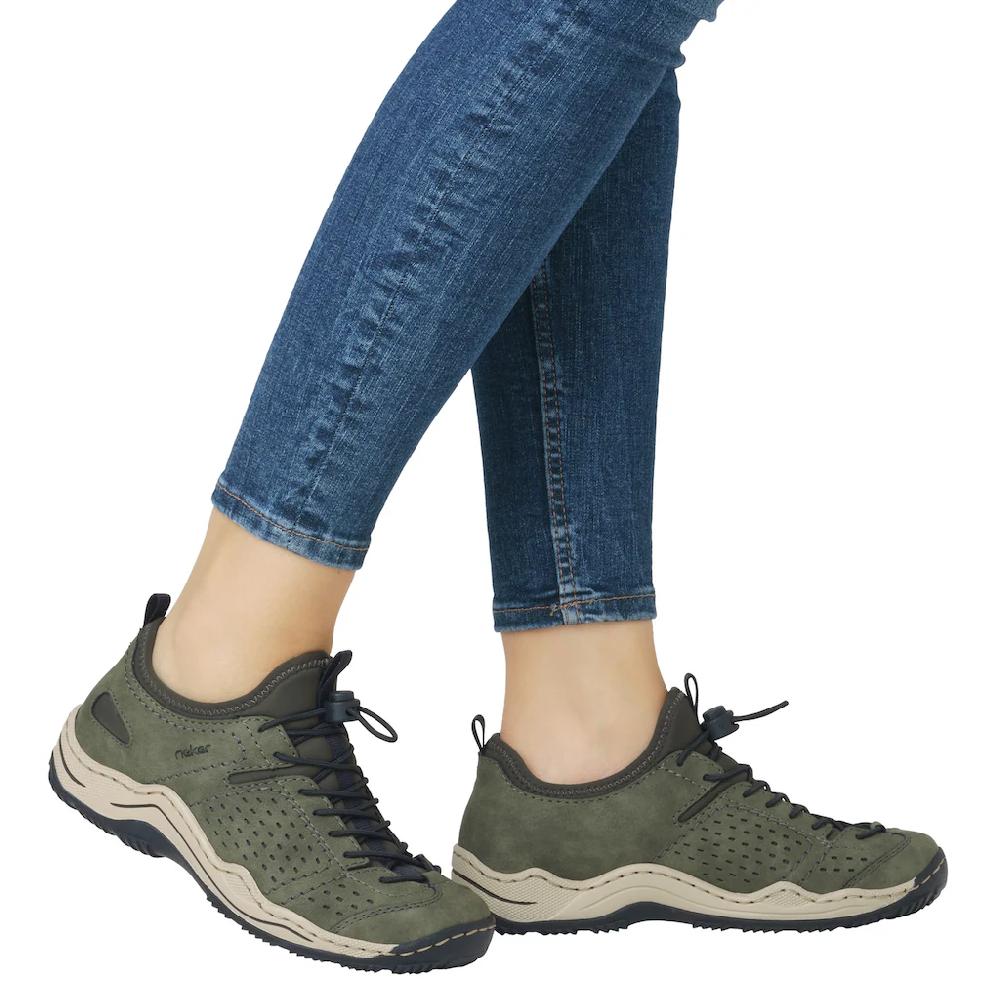 Rieker Slip-On Sneaker Schlupfschuh Freizeitsneaker Halbschuh mit markanter Laufsohle ▷ für Speichern exportieren