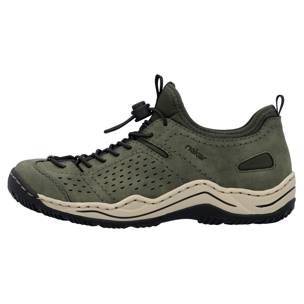 Rieker Slip-On Sneaker Schlupfschuh Freizeitsneaker Halbschuh mit markanter Laufsohle ▷ für Speichern exportieren