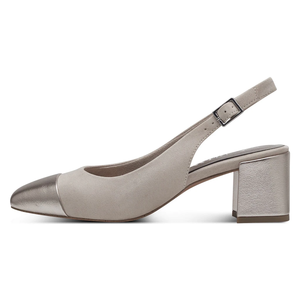 MARCO TOZZI Slingpumps Abendschuh Sommerschuh Blockabsatz in modischer Karreeform online kaufen Rabatte dieses Monats