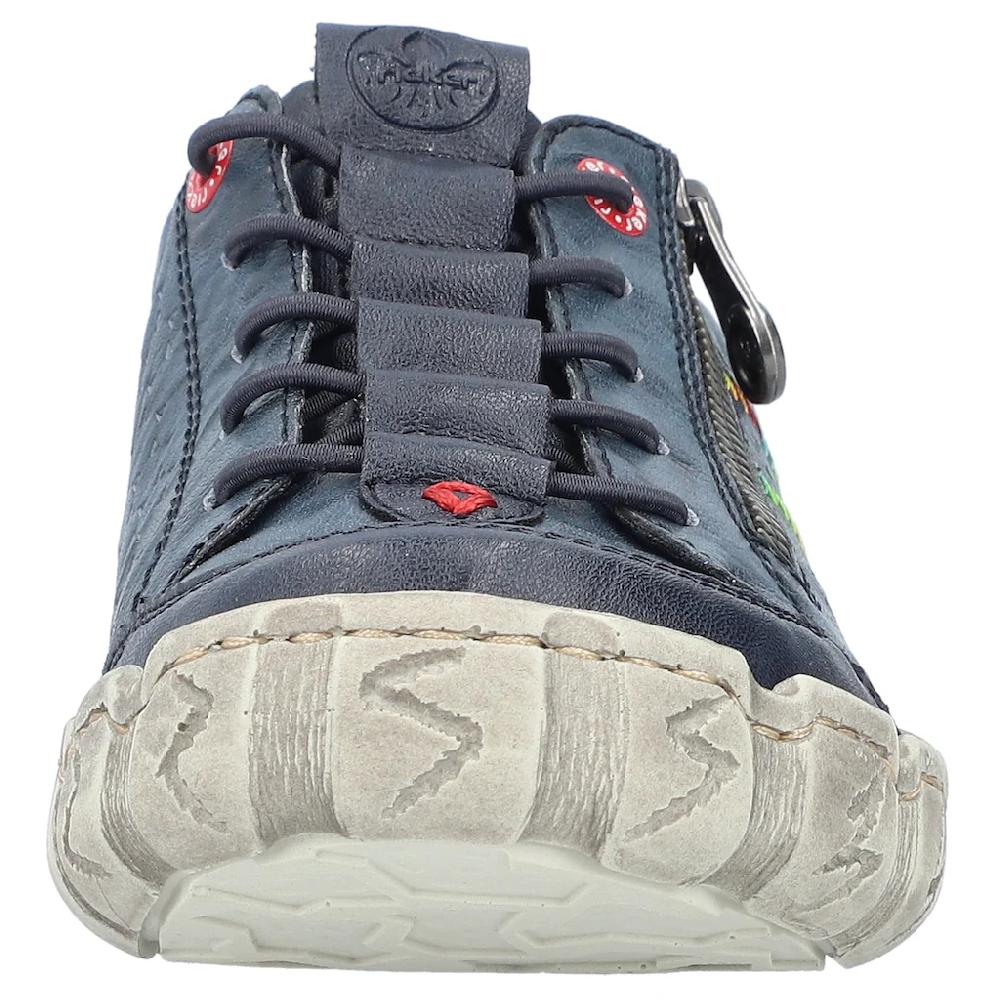Rieker Sneaker Freizeitschuh Halbschuh Schlupfschuh mit bunter Ziernaht kaufen Günstiger Verkauf