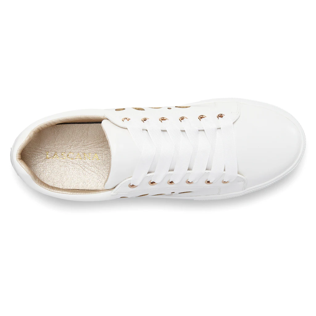 LASCANA Sneaker mit kleinen Cut-Outs Schnürhalbschuhe Freizeitschuhe VEGAN ▷ für Online Shopping
