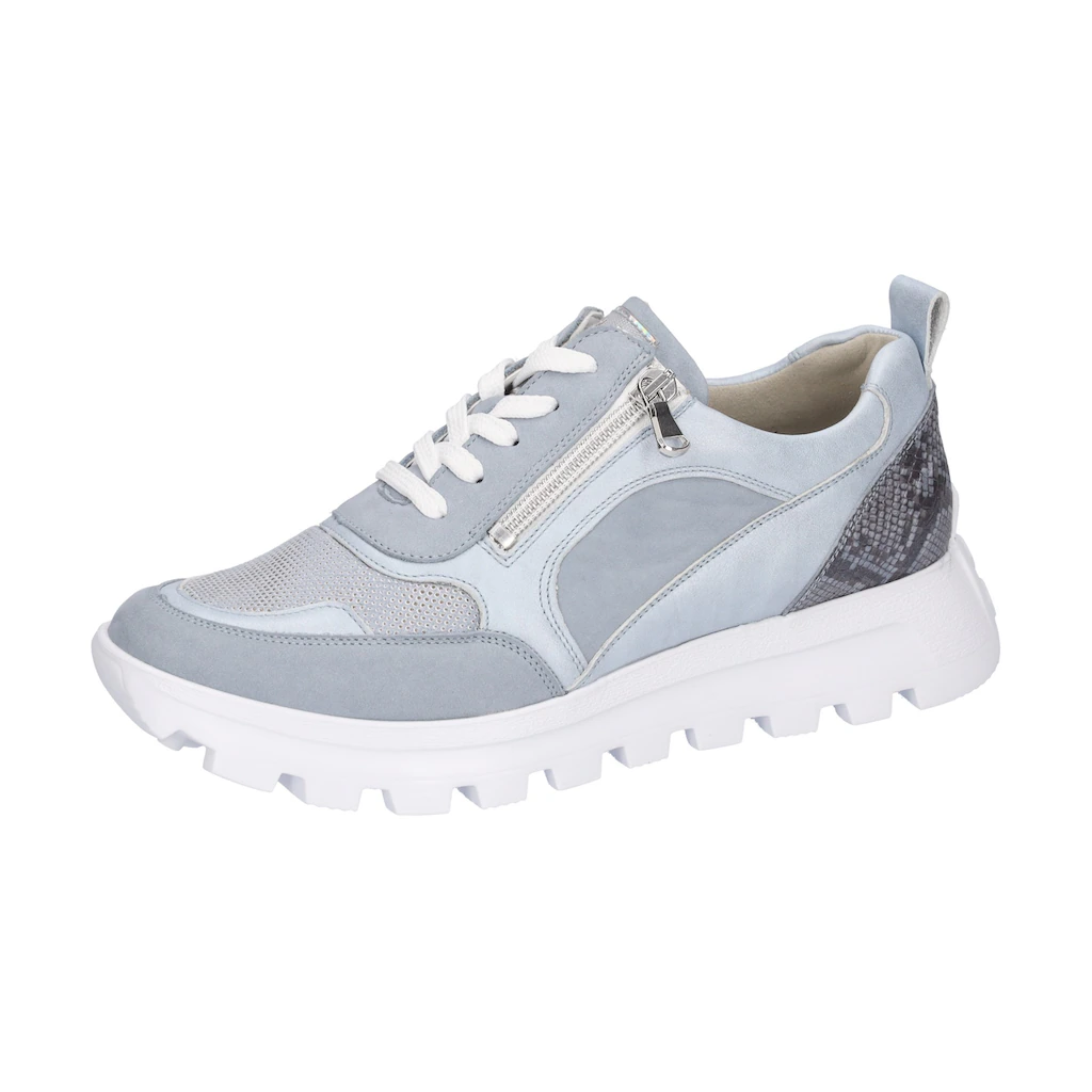 Waldläufer Plateausneaker »H-AJALA« Halbschuh Schnürschuh Freizeitschuh mit Kontrastbesätzen Weite H online bestellen Große Rabatte