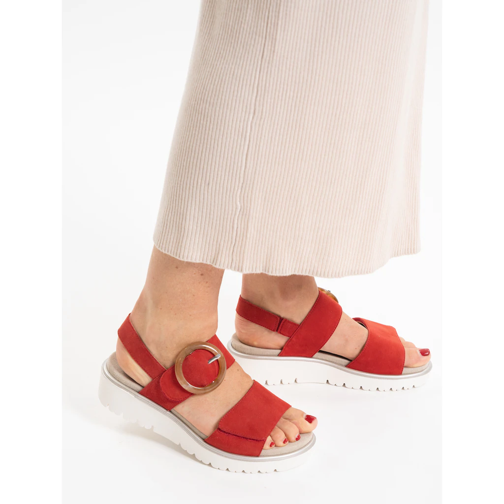 Ara Plateausandaletten »BILBAO« Sommerschuh Sandale Plateauabsatz mit Wechselfußbett G-Weite Outlet