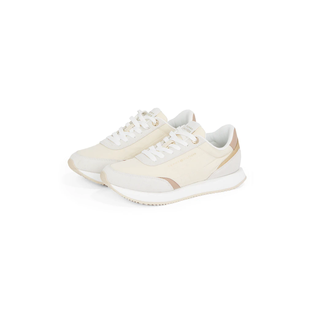 Tommy Hilfiger Plateausneaker »ESSENTIAL RUNNER« Freizeitschuh Halbschuh Schnürschuh mit Kontrastbesätzen online bestellen Weihnachtsangebot