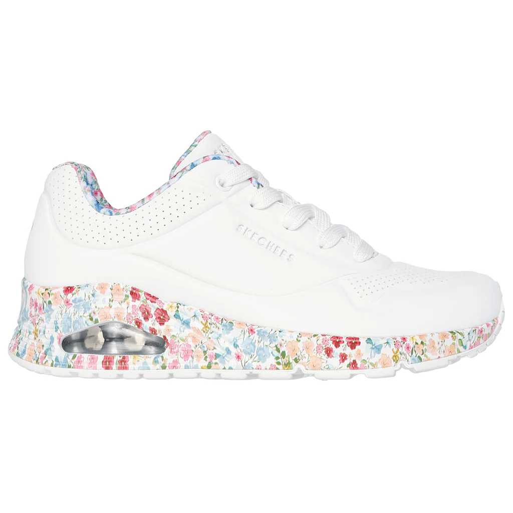 Skechers Sneaker »UNO-MAJESTIC GARDEN« Keilsneaker Plateausneaker mit bedruckter Sohle Tiefpreis