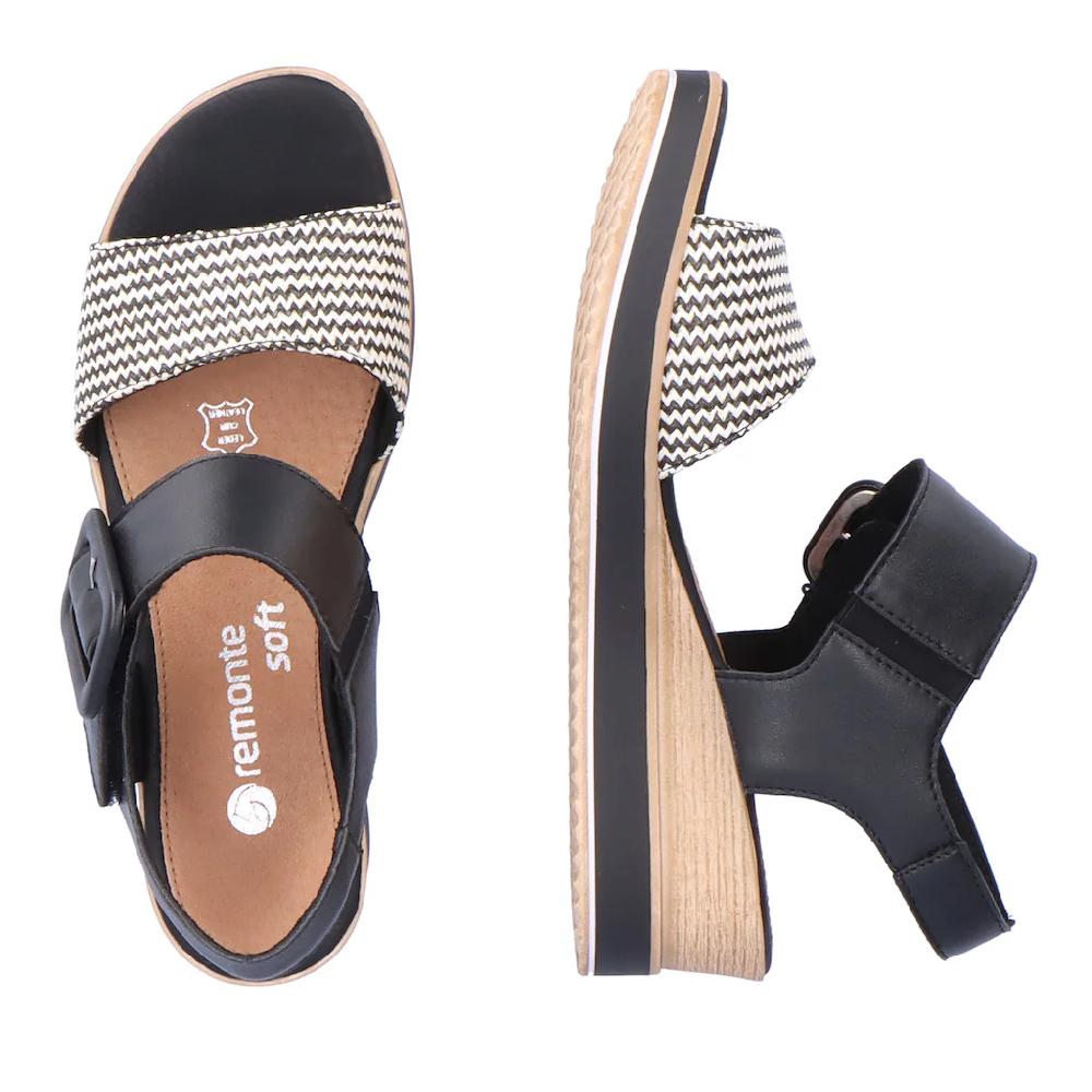 Remonte Sandalette »ELLE-Collection« Sommerschuh Sandale Bequemschuh mit Klett unter der Zierschnalle online kaufen Vierteljährliche Förderung