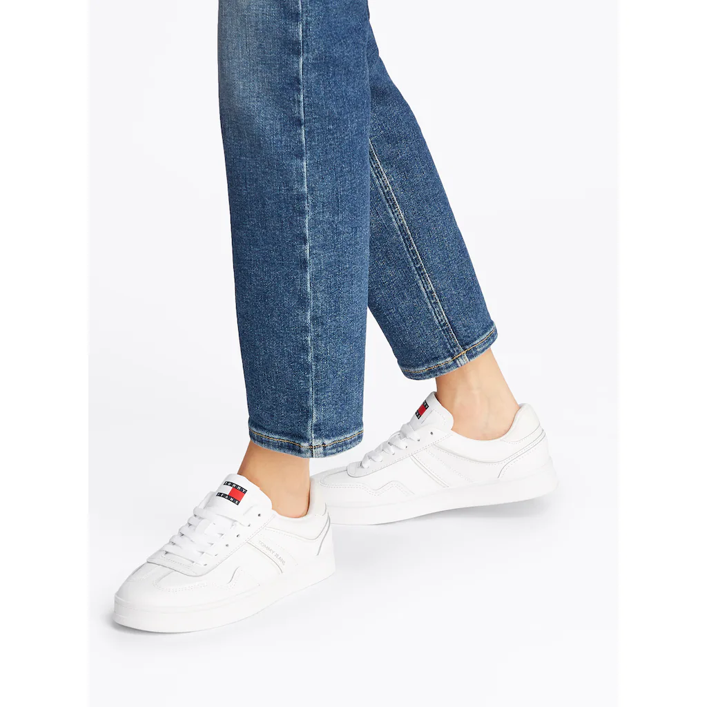 Tommy Jeans Plateausneaker »THE GREENWICH LEATHER« Freizeitschuh Halbschuh Schnürschuh im Basket-Look online kaufen Im Verkauf