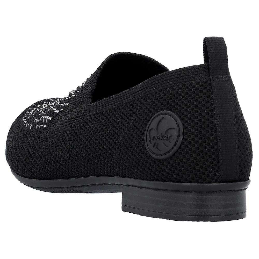 Rieker Slipper Loafer Business Schuh mit Strass-Steinchen verziert ▷ für Outlet