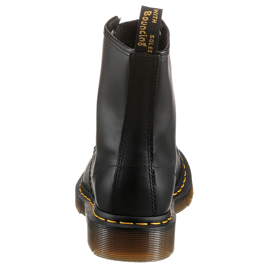 DR. MARTENS Schnürstiefel »1460 8 Eye Boot« Festival Blockabsatz Schnürboots mit gelber Rahmennaht ▷ für Fabrikpreis