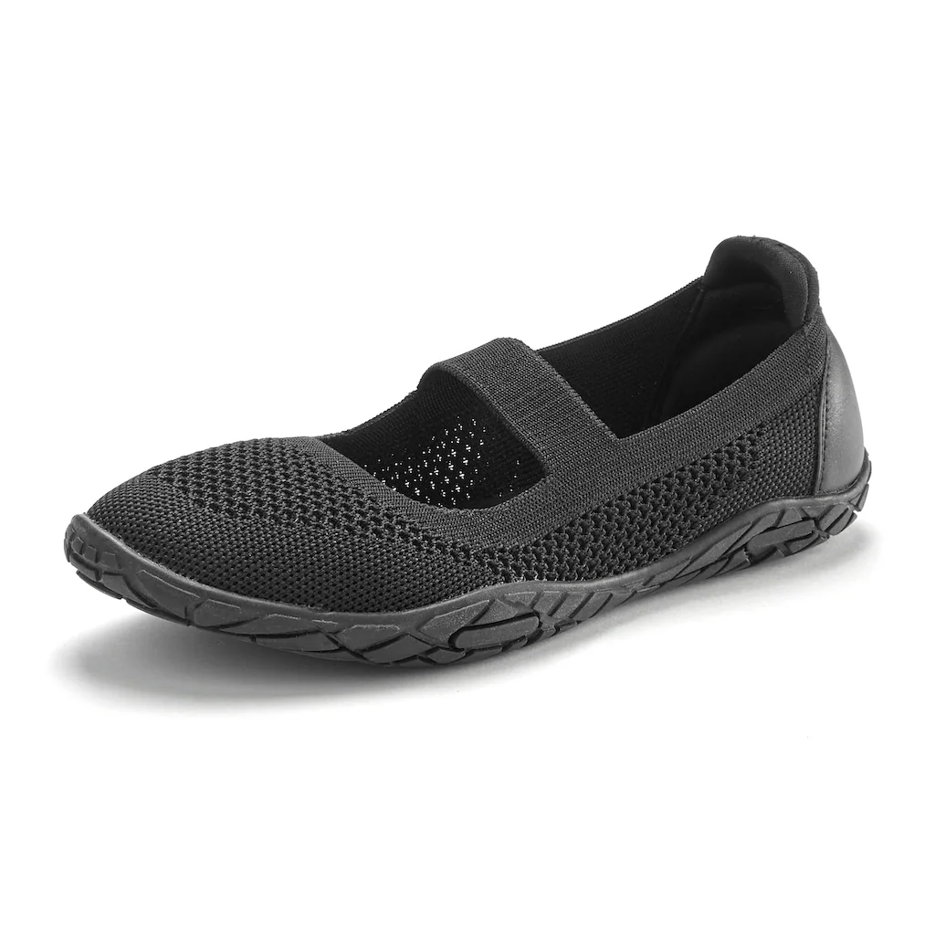 LASCANA Sneaker Ballerinas »Riemchenballerina Slip-On-Sneaker« Freizeitschuh Slipper Halbschuh superleicht flexible Sohle VEGAN bestellen Vatertagsangebot