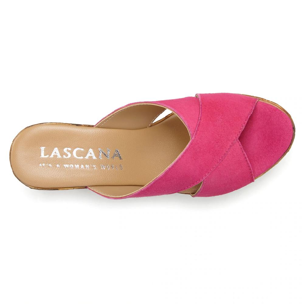 LASCANA Pantolette Mule Sandale offener Schuh aus Leder mit Blockabsatz online kaufen Blitzangebot