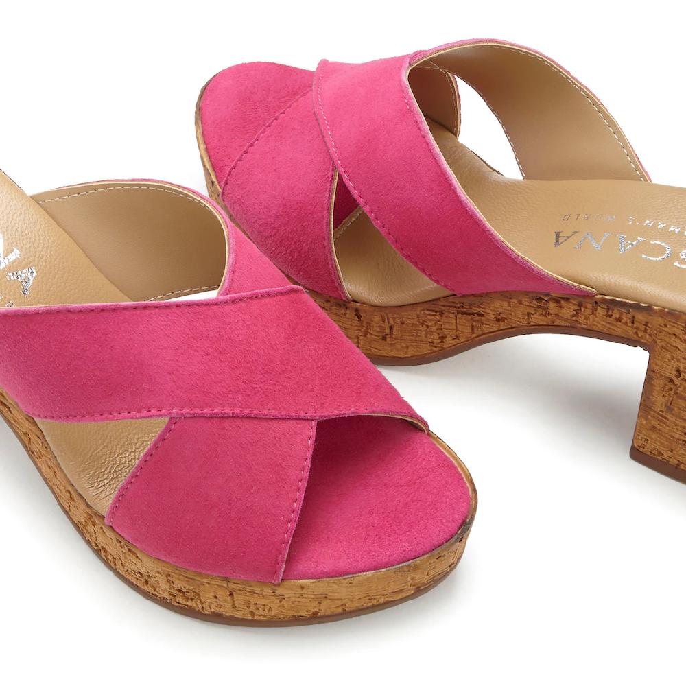 LASCANA Pantolette Mule Sandale offener Schuh aus Leder mit Blockabsatz online kaufen Blitzangebot