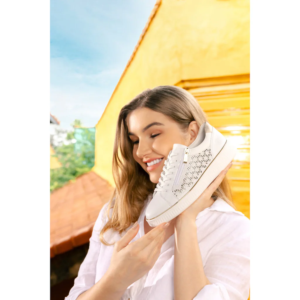 Remonte Plateausneaker Freizeitschuh Schnürer Halbschuh mit Perforation online kaufen Bestseller