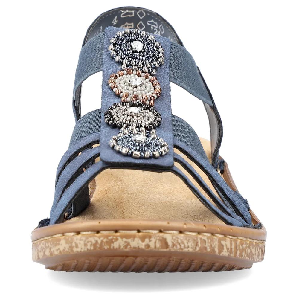 Rieker Riemchensandale Sommerschuh Sandalette Keilabsatz mit Zierperlen besetzt bestellen JETZT KAUFEN