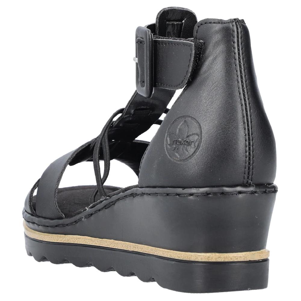 Rieker Keilsandalette Sommerschuh Sandale Keilabsatz mit Klettverschluss-Riemchen kaufen Letzte 2 Tage