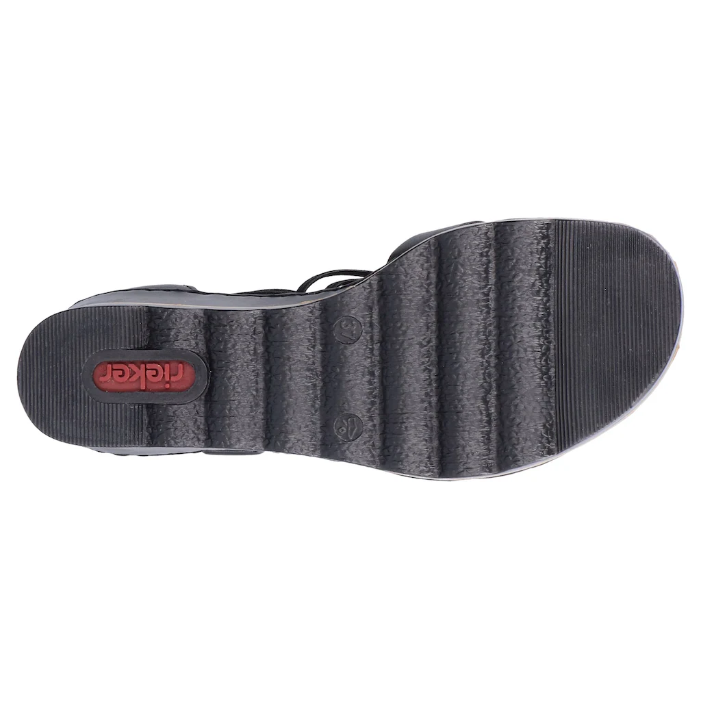 Rieker Keilsandalette Sommerschuh Sandale Keilabsatz mit Klettverschluss-Riemchen kaufen Letzte 2 Tage