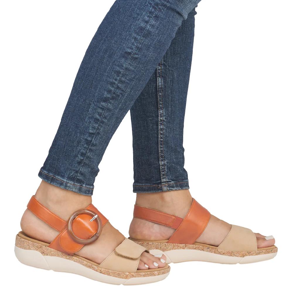 Remonte Keilsandalette Sommerschuh Riemchensandale praktische Klettverschlüsse kaufen Im Verkauf