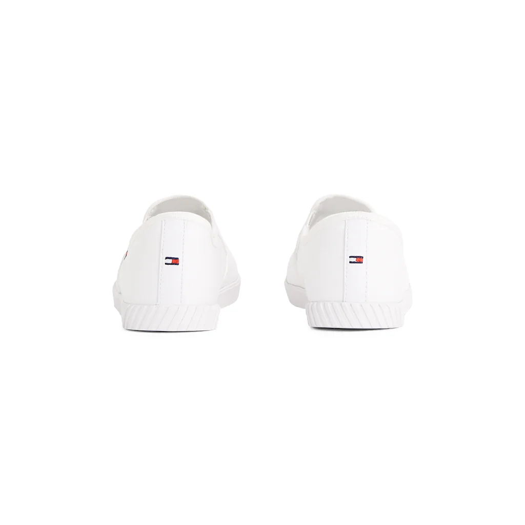Tommy Hilfiger Plateausneaker »CANVAS LACE UP SNEAKER« Freizeitschuh Halbschuh Schnürschuh mit gestickter Logoflagge Fabrik Onlineshop