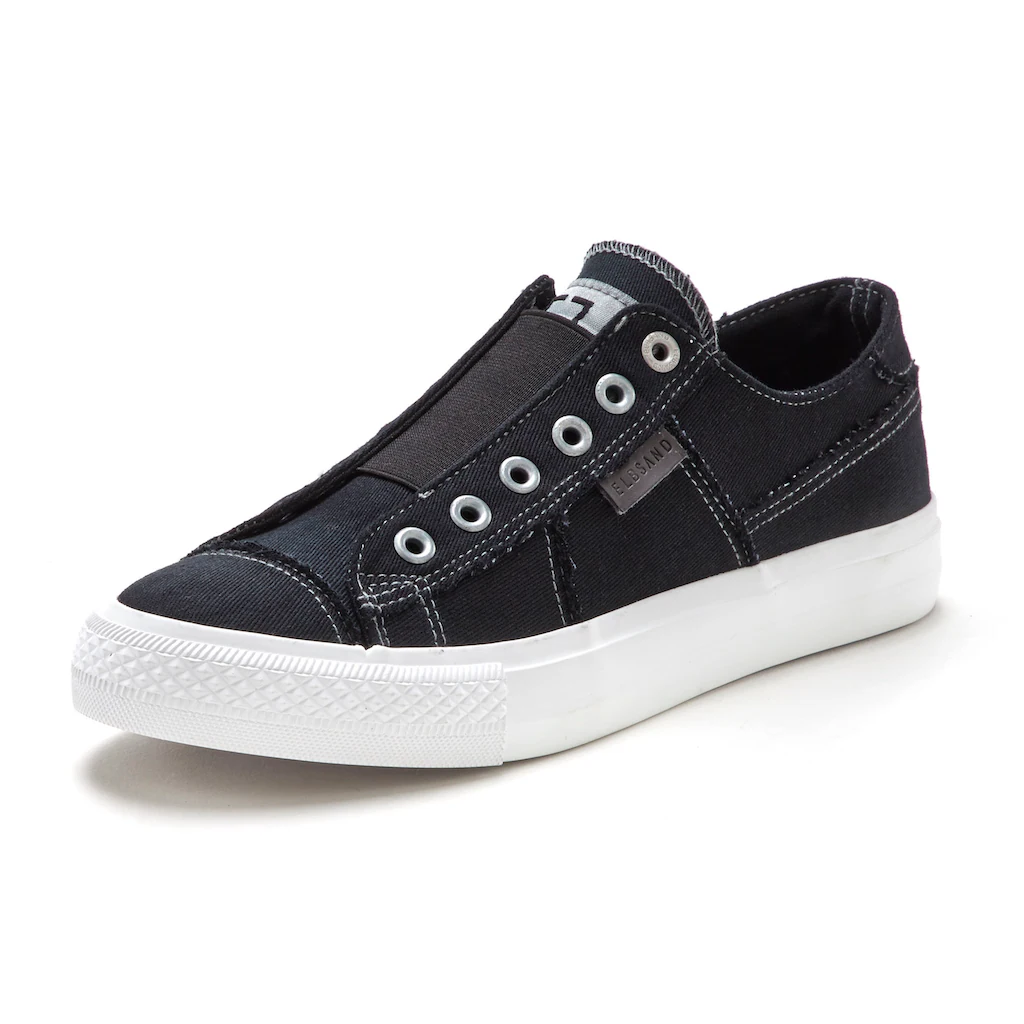 Elbsand Slip-On Sneaker aus Textil bequemer Elastik Einsatz Halbschuh Slipper Freizeitschuh kaufen Sonderangebot
